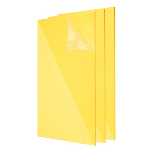 uxcell 3Pcs Acrylic Sheets 12x8 Inch Acrylic Panel 1/8 Inch-3mm Plastic Board by uxcell