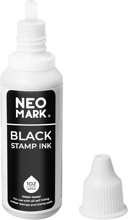 Premium Stamp Ink, Quick-Drying and AP-Certified Non-Toxic Refill Ink by NEOMARK