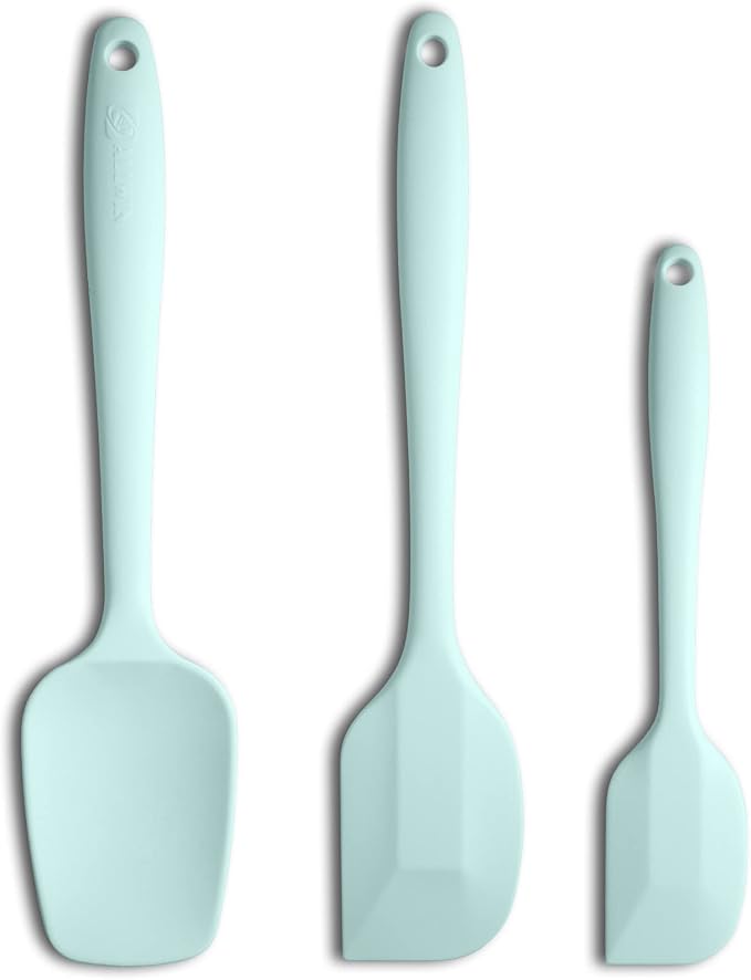 Silicone Spatula 3-piece Set, Ergonomic Handle High Heat-Resistant Spatulas by ALLWIN-HOUSEWARE