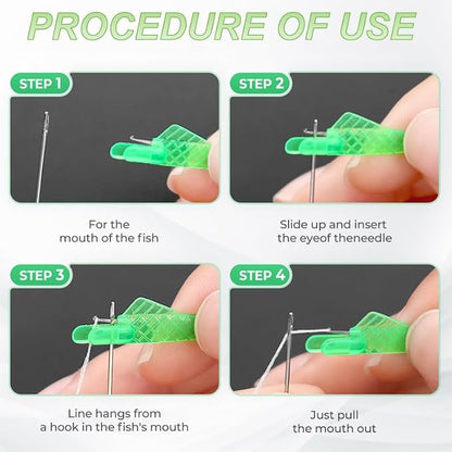 Automatic Sewing Needle Threader, Upgrade Fish Type Quick Needle Threaders - Image 5