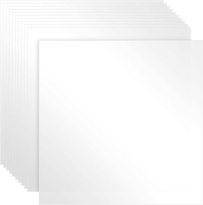 FSWCCK 25 Pcs 7.5mil 12 x 12 Inch Milky Translucent PET Blank Stencil Sheets by FSWCCK
