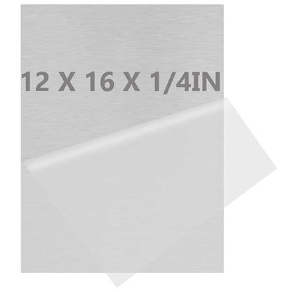 6061 T651 Aluminum Sheet Metal 12 x 16 x 1/4 Inch Thick Flat Plain Aluminum by Lswteiz