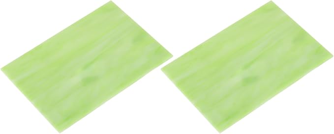 MECCANIXITY 2 Pcs Stained Glass Sheet Mosaic Tile 7.9 Inch x 5.9 Inch Light by MECCANIXITY