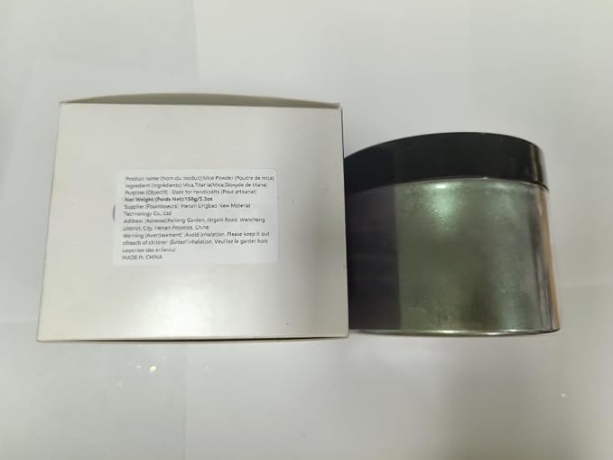 Ceya Mica Powder, 5.3oz/ 150g Olive Green Pearlescent Effect Colorant Pigment - Image 9