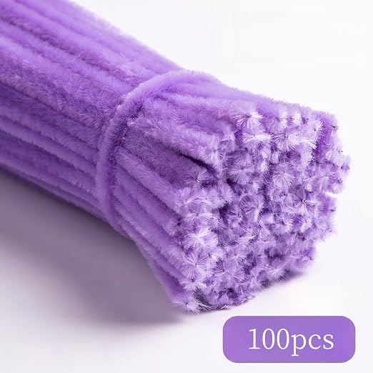 100 Pieces Pipe Cleaners Chenille Stem, Pastel Candy Color Pipe Cleaners Set - Image 3