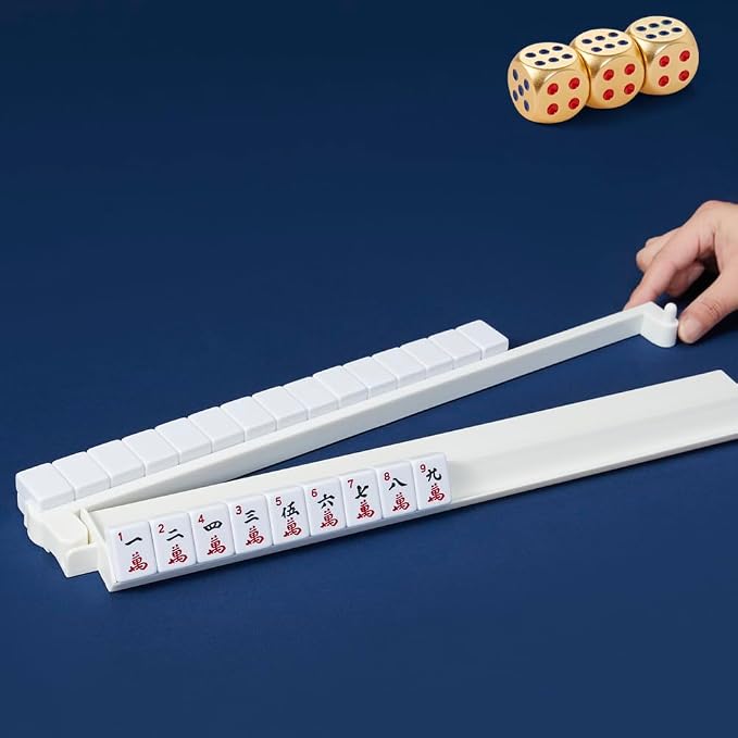 Mahjong All-in-One Tile Rack & Pusher, Acrylic Mahjong Combo, Enhanced Mah - Image 6