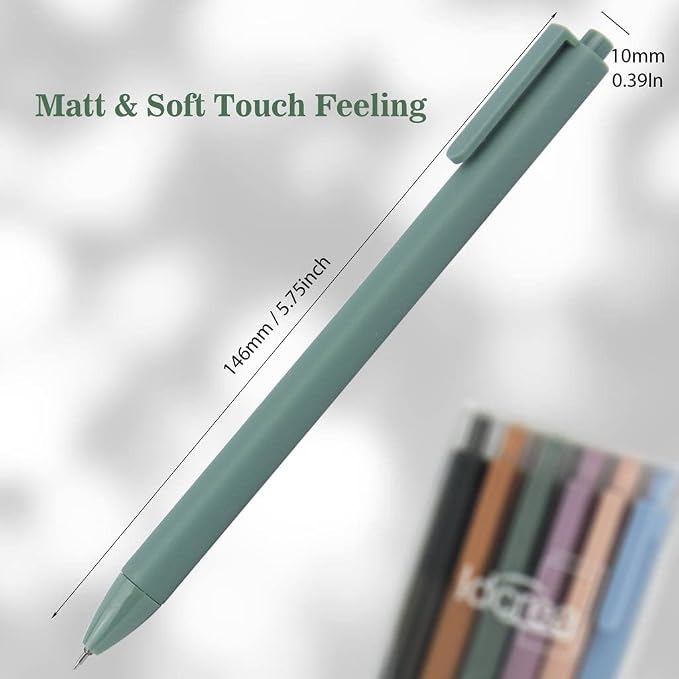 ldcrea Green Gel Pens 0.5 Fine Tip, Silky Grip, 6 Pack - Image 2