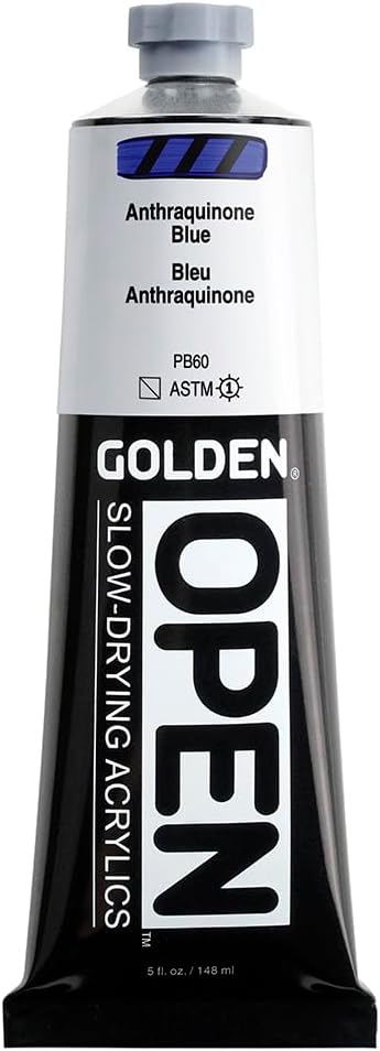 OPEN Slow-Drying Acrylics by GOLDEN, Anthraquinone Blue, 5 fl oz. tube by GoldenArtistColors