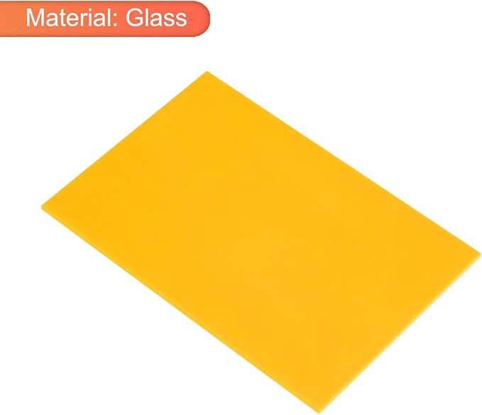 MECCANIXITY 2 Pcs Stained Glass Sheet Mosaic Tile 7.9 Inch x 5.9 Inch Lemon - Image 3