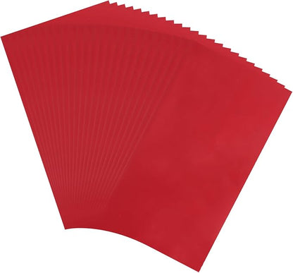 MECCANIXITY 50 Sheets Heat Reactive Foil, 20x29cm Red Foil Transfer Sheets by MECCANIXITY