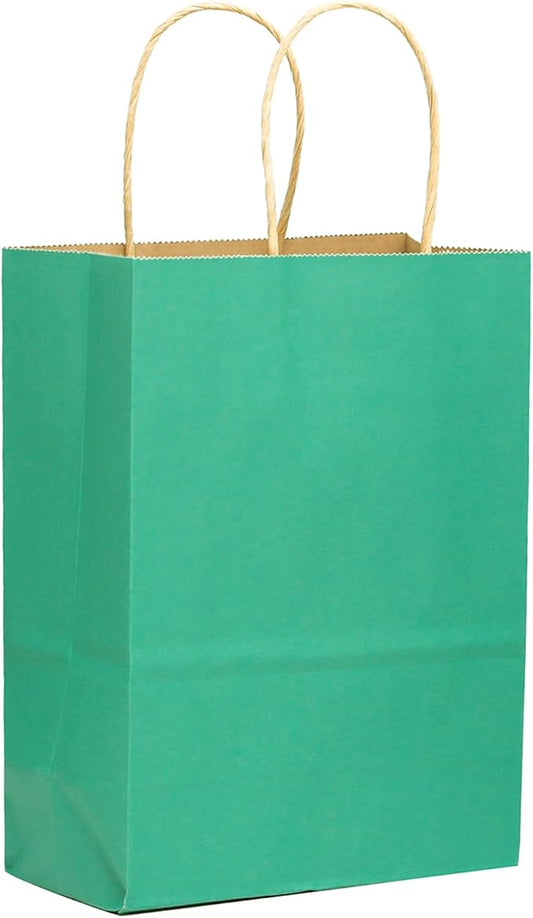 qiqee 32-Packs Mint Green Paper Gift Bags by Qiqee