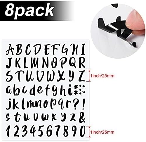 Outus 576 Pieces 8 Sheets Letters Stickers Self Adhesive Vinyl Letter Alphabet - Image 3