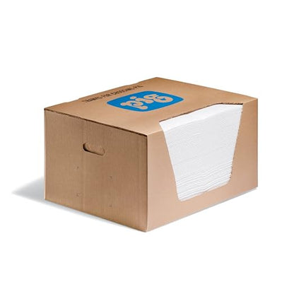 PIG Oil Absorbent Mat Pad | in Dispenser Box | Absorbs Oils & Fuels | 21 oz by NewPig