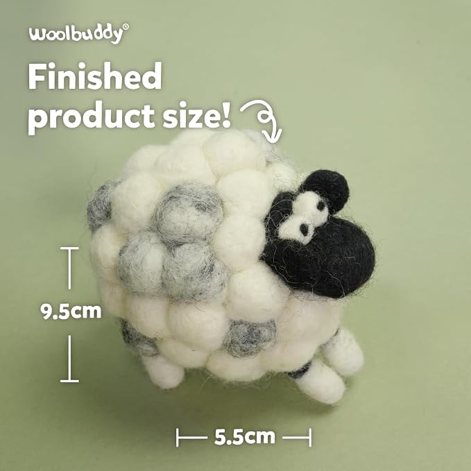 Woolbuddy Needle Felting Kit for Beginners & Adults – DIY Sheep Animal Craft - Image 5