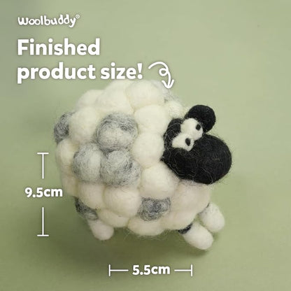 Woolbuddy Needle Felting Kit for Beginners & Adults – DIY Sheep Animal Craft - Image 5