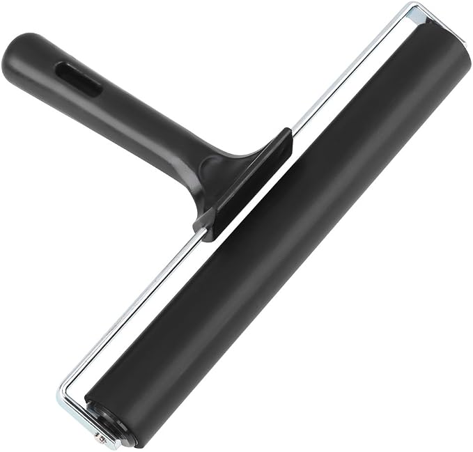 7.8 Inch Soft Rubber Brayer, Rubber Brayer Roller Paint Brush Ink Applicator - Image 8