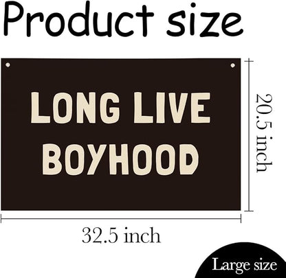 Long Live Boyhood Banner, Boys Room Decor, Canvas Banner Wall Hanging Flag Decor - Image 4