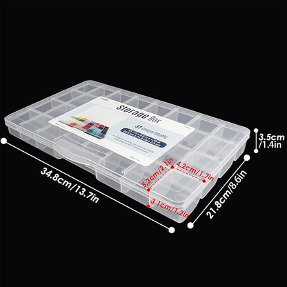 32 Grids Clear Plastic Organizer Box, Craft Storage Container - Image 2