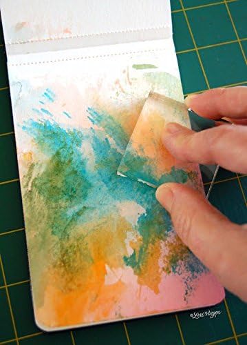 1PC Acrylic Stamp Blocks with Grid Lines, Transparent with Curve Edges - Image 6