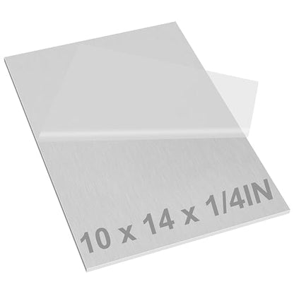 6061 T651 Aluminum Sheet Metal 10 x 14 x 1/4 Inch Thick Flat Plain Aluminum by Lswteiz