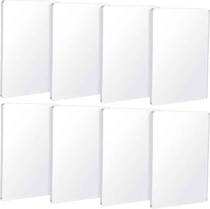 Threlaco 8 Pack Monoprinting Print Plates 5 x 7 Inch Reusable Silicone Plate by Threlaco