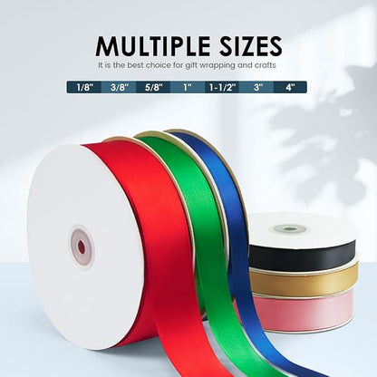 5/8" Wide x 100 Yards Single Face Polyester Satin Ribbon, Satin Ribbon - Image 2