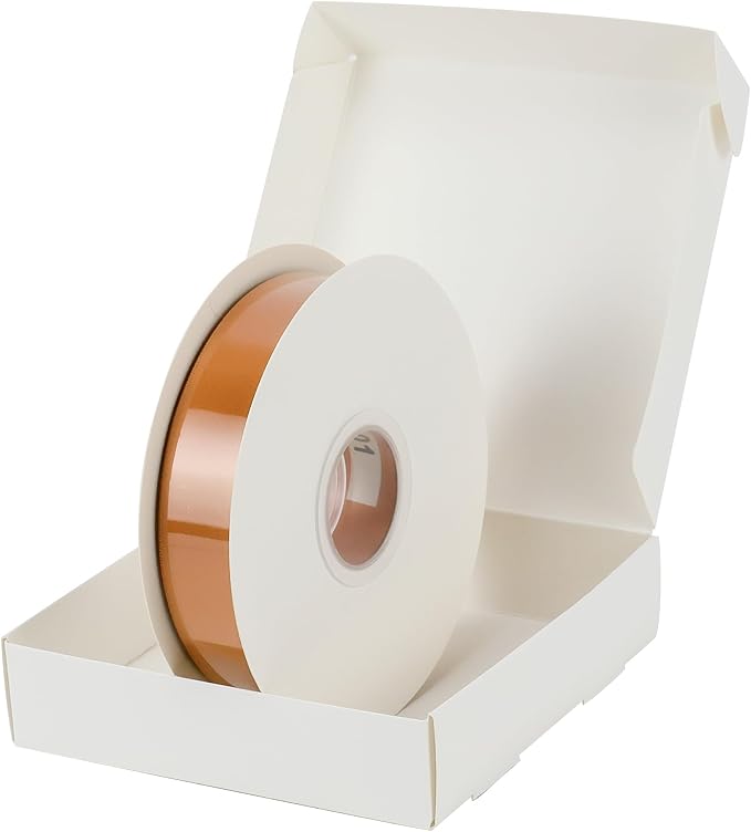 HUIHUANG Burnt Orange Ribbon 1 inch Double-Faced Satin Ribbon 50 Yards Orange - Image 6