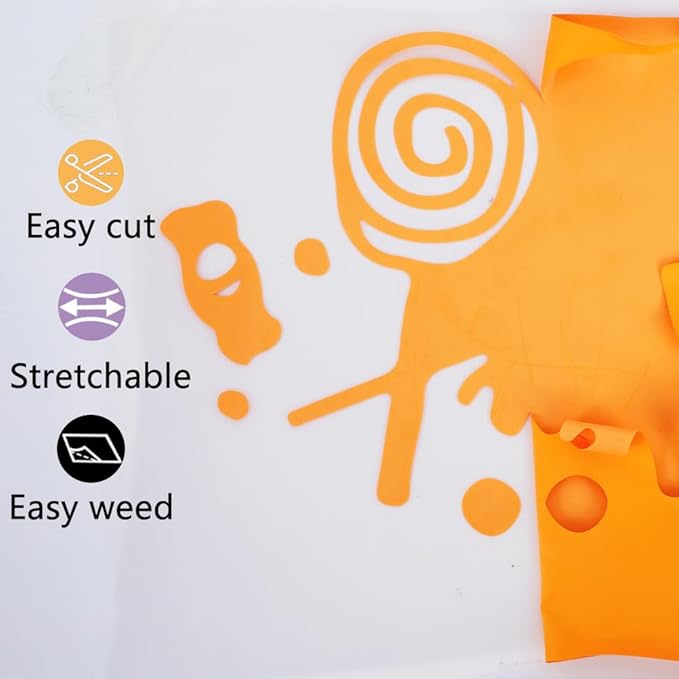 guangyintong Light Orange Heat Transfer Vinyl HTV Rolls - Image 4