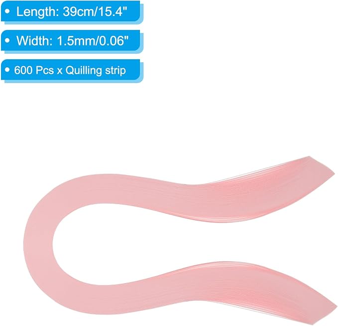 PATIKIL Quilling Strips Paper 600pcs 1.5mm 39cm Origami Paper Quilling Kits - Image 2
