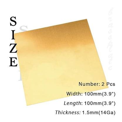 14 Gauge Brass Sheet，H62 Brass Plates Metal 0.059" Thickness x 3.9" Width x - Image 2