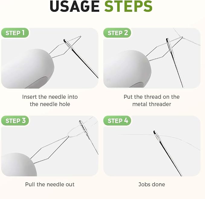 2 in 1 Needle Threader Seam Ripper, Upgraded Sewing Kit Tool - Image 3
