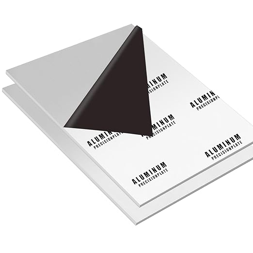 2PCS 6061 Aluminum Sheet Plate, Rectangle Aluminum Plate Solid Metal Sheet Plate by AODESTINY