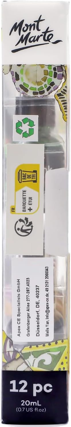 Mont Marte Acrylic Ink Premium 12pc x 20ml, Acrylic Inks - Image 7
