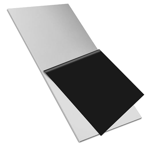 430 Stainless Steel Sheet Metal 6" x 12" x 1/8" Inch Metal Plates by CKVIHAV
