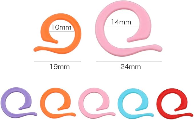 Hilsayum 120pcs Knitting Stitch Rings Plastic Stitch Markers - Image 7