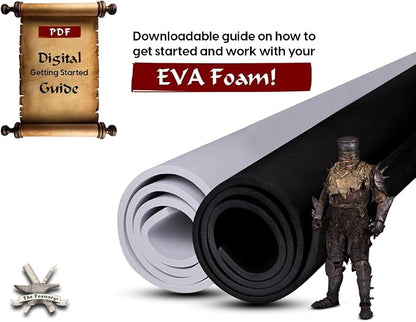 Shape Retention EVA Cosplay Foam 1mm 14x39 inch White or Black High Density EVA - Image 8