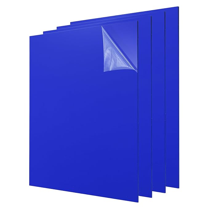 uxcell 4Pcs Acrylic Sheets 12x12 Inch Acrylic Panel 1/8 Inch-3mm Plastic Board by uxcell