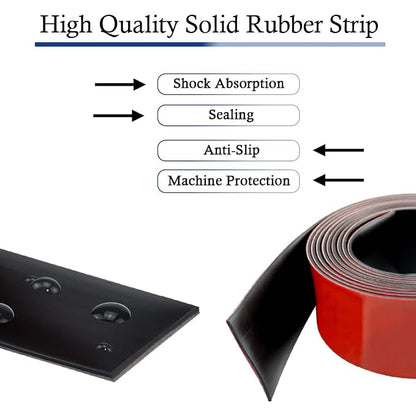 Neoprene Rubber Strips Self Adhesive Solid Rubber Sheets, Rolls & Strips - Image 3