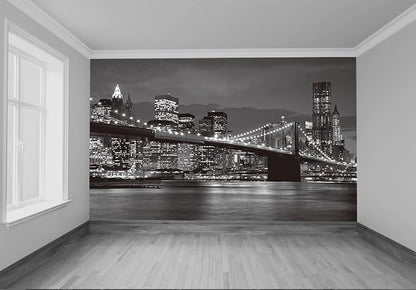 Brooklyn Bridge and New York City Wall Murals Large Photo Wallpaper Murals - Image 6
