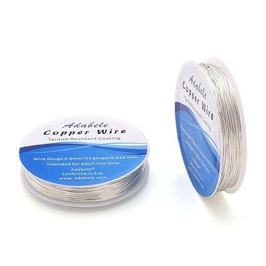 Adabele 249 Feet Premium Tarnish Resistant Round Jewelry Wire Copper Beading - Image 2