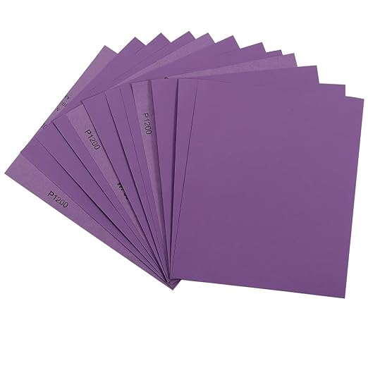 Sandpaper 1200 Grit, Wet Dry Sanding Sheets 9 x 11 Inch, Advanced White Fused by Arilier