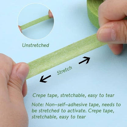 6 Rolls Floral Tape, 1/2" by 180Yard Green Floral Tape - Image 5