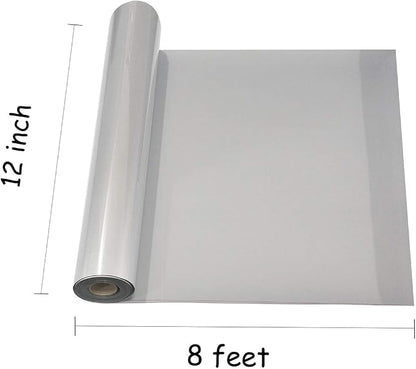 guangyintong Reflective Light Grey Heat Transfer Vinyl HTV Rolls, Light Grey - Image 3