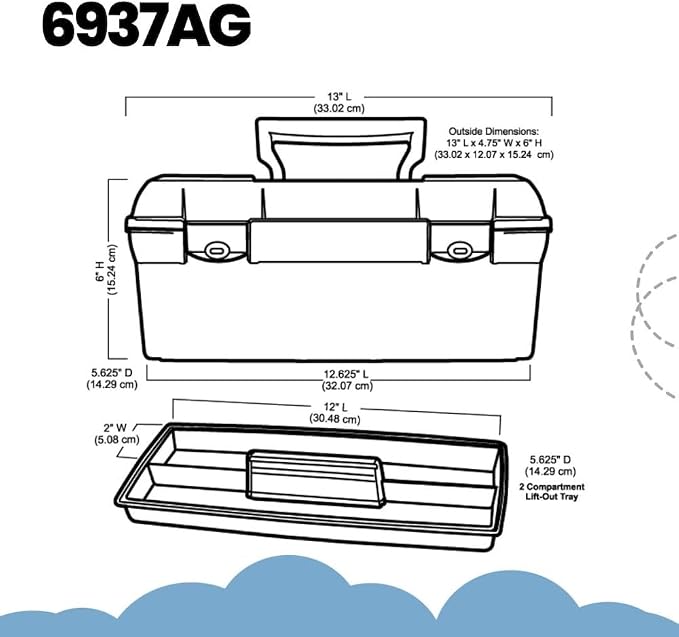 ArtBin 6937AG Essentials Lift-Out Tray Box, Portable Art & Craft Organizer - Image 6