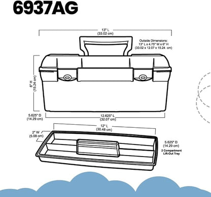 ArtBin 6937AG Essentials Lift-Out Tray Box, Portable Art & Craft Organizer - Image 6