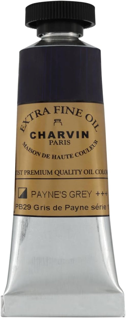 Charvin Extra Fine Oil Paint, Payne's Grey 20 ml - Image 2