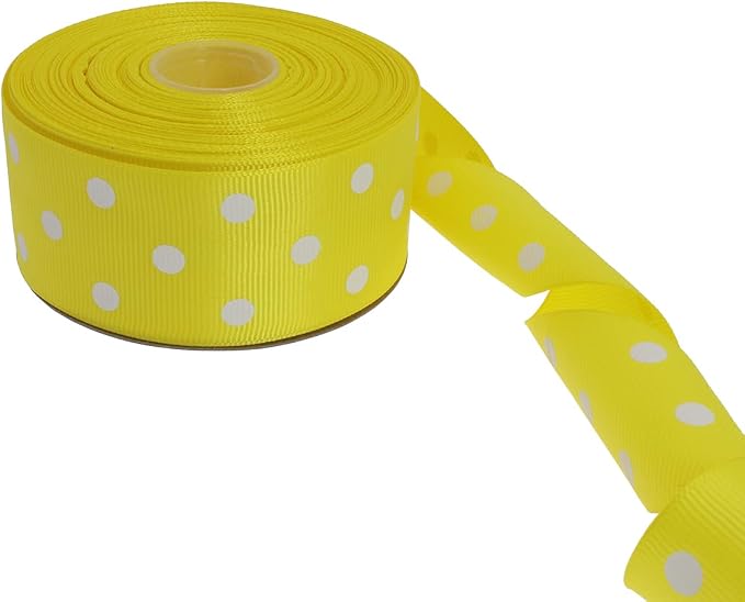 Polka Dot Grosgrain Ribbon 25 Yard Each Roll 100% Polyester - Image 2