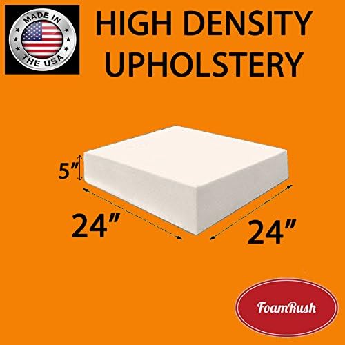 FoamRush 5" x 24" x 24" Upholstery Foam Cushion High Density - Image 8