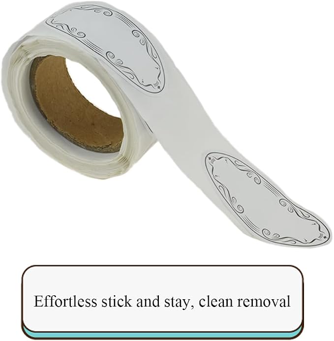 HAHIYO 1*2.25In 150P Oval White Kraft Stickers - Image 4