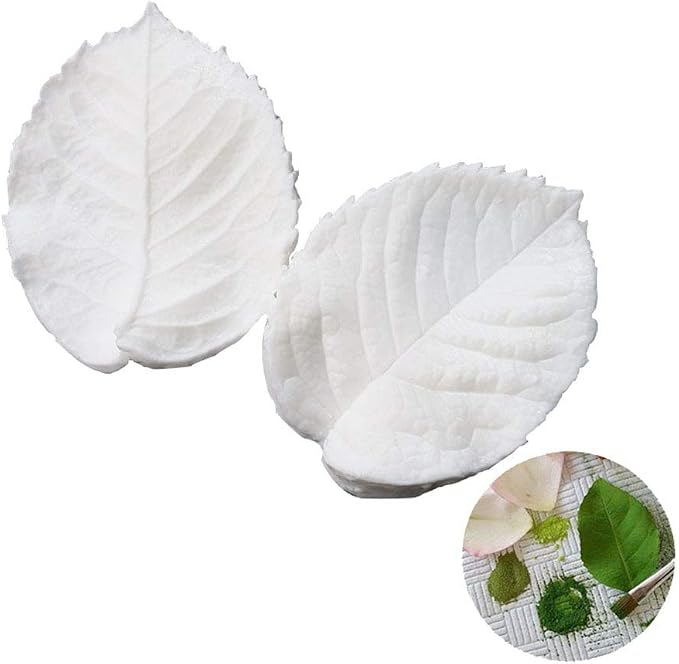 KALAIEN Leaf Petal Veiner Gum Paste Mold Sugar Craft Tools Rose Flower Leaf - Image 9